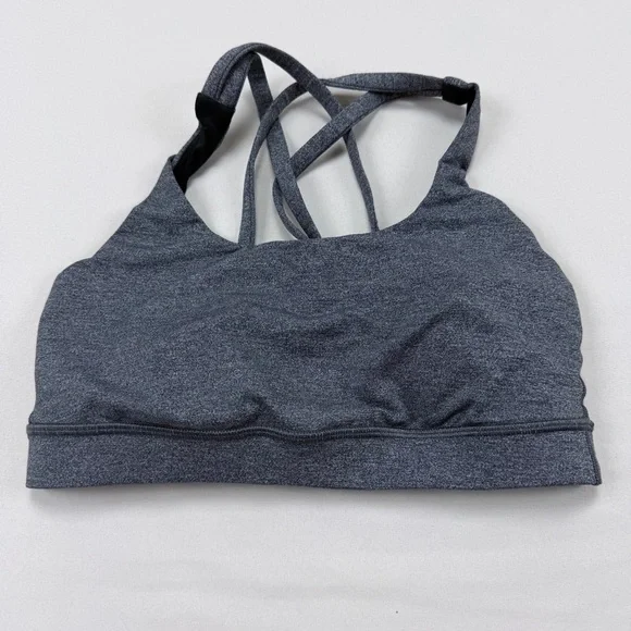 Lululemon Athletica Charcoal Strappy Sports Bra - Picture 1 of 5